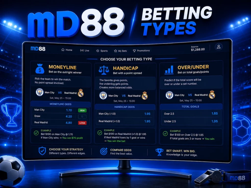 Moneyline, Handicap & Over/Under