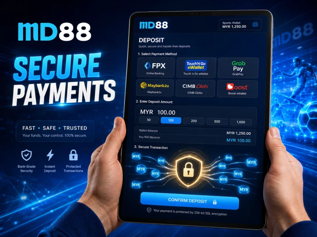 Payments in MD88 Casino